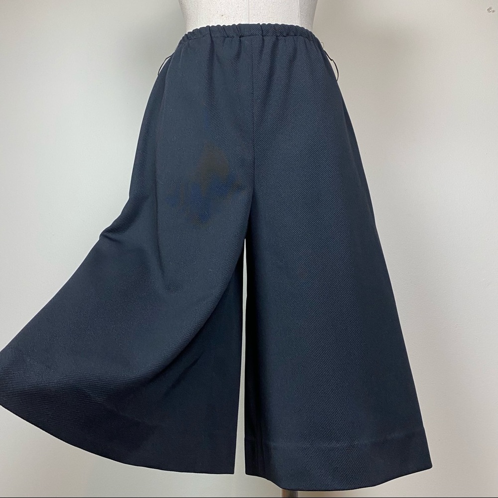 Vintage Black High Waisted Wide Leg Crop Pants